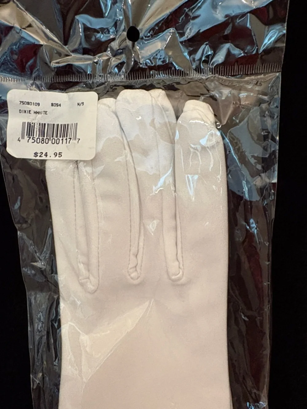 White Long Matte Satin Formal Gloves Elbow Length